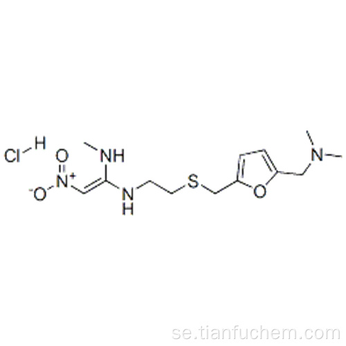 1,1-etendiamin, N &#39;- [2 - [[[5 - [(dimetylamino) metyl] -2-furanyl] metyl] tio] etyl] -N-metyl-2-nitro-, hydroklorid CAS 66357-59- 3